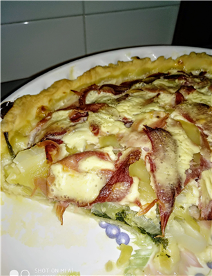 quiche ai porri e speck