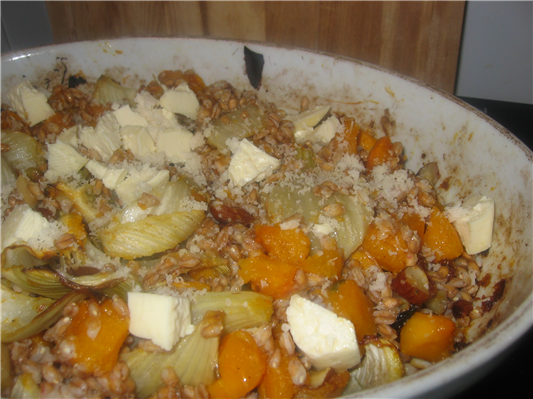 farro con zucca e finocchio