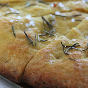 Focaccia di zucca con rosmarino e sale dolce di Cervia