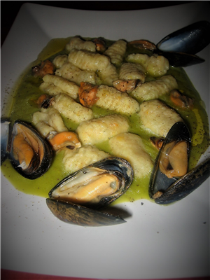 gnocchi e cozze al profumo di mandarino