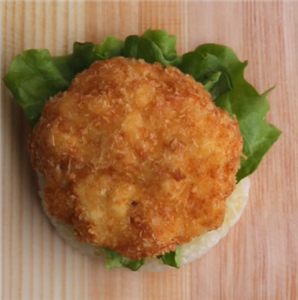 Hamburger di riso al katsu di gamberetti