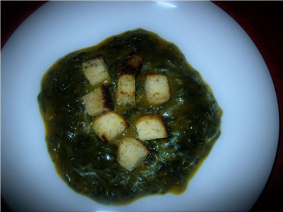 spinaci con farina di ceci